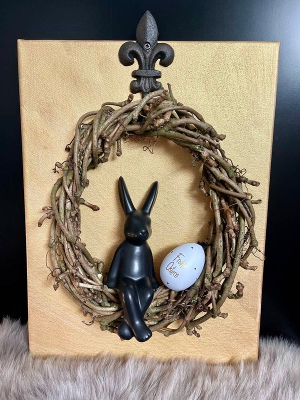 Weidenkranz auf Leinwand