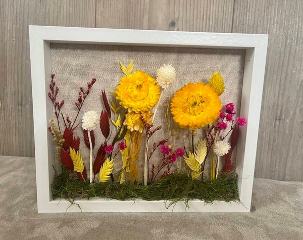 Blumenwiese in Bilderrahmen