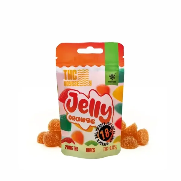 THC Odyssey Jelly Orange, 70 mg THC, 10 Stück