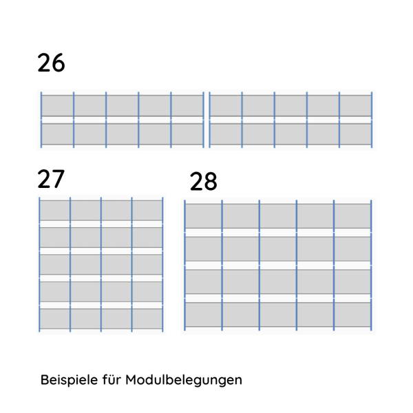 UK Paket für 20 Module von K2, S-Dome, Flachdach, schwarz