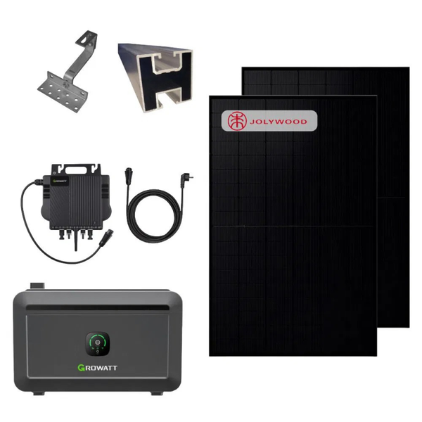 Balkonkraftwerk mit Growatt Mikrowechselrichter NEO 800M-X und NOAH 2000 Solarspeicher – UK