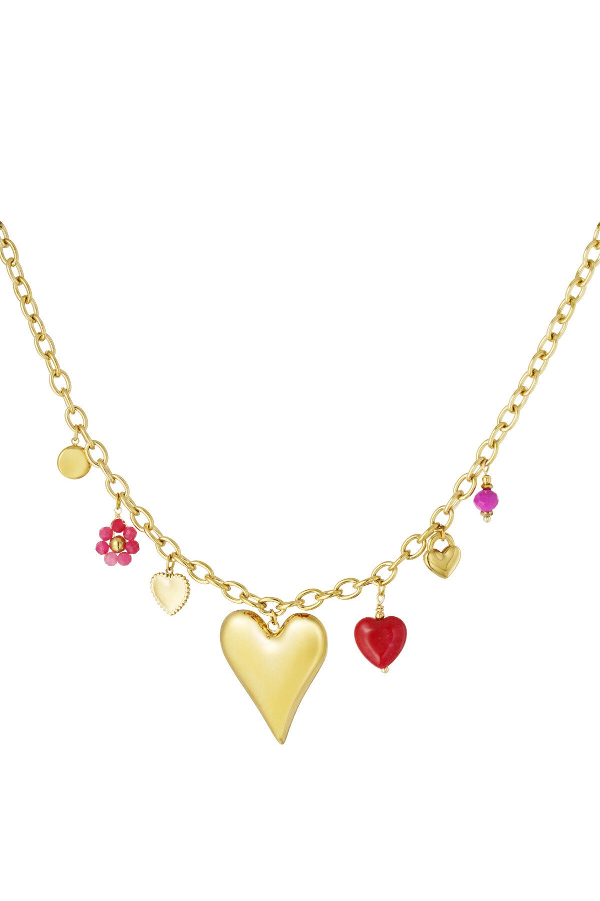 Bedelketting charm & chill - Fuchsia