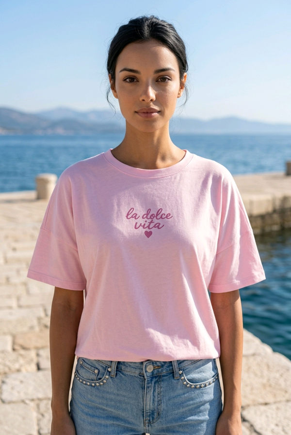 La Dolce Vita T-shirt roze