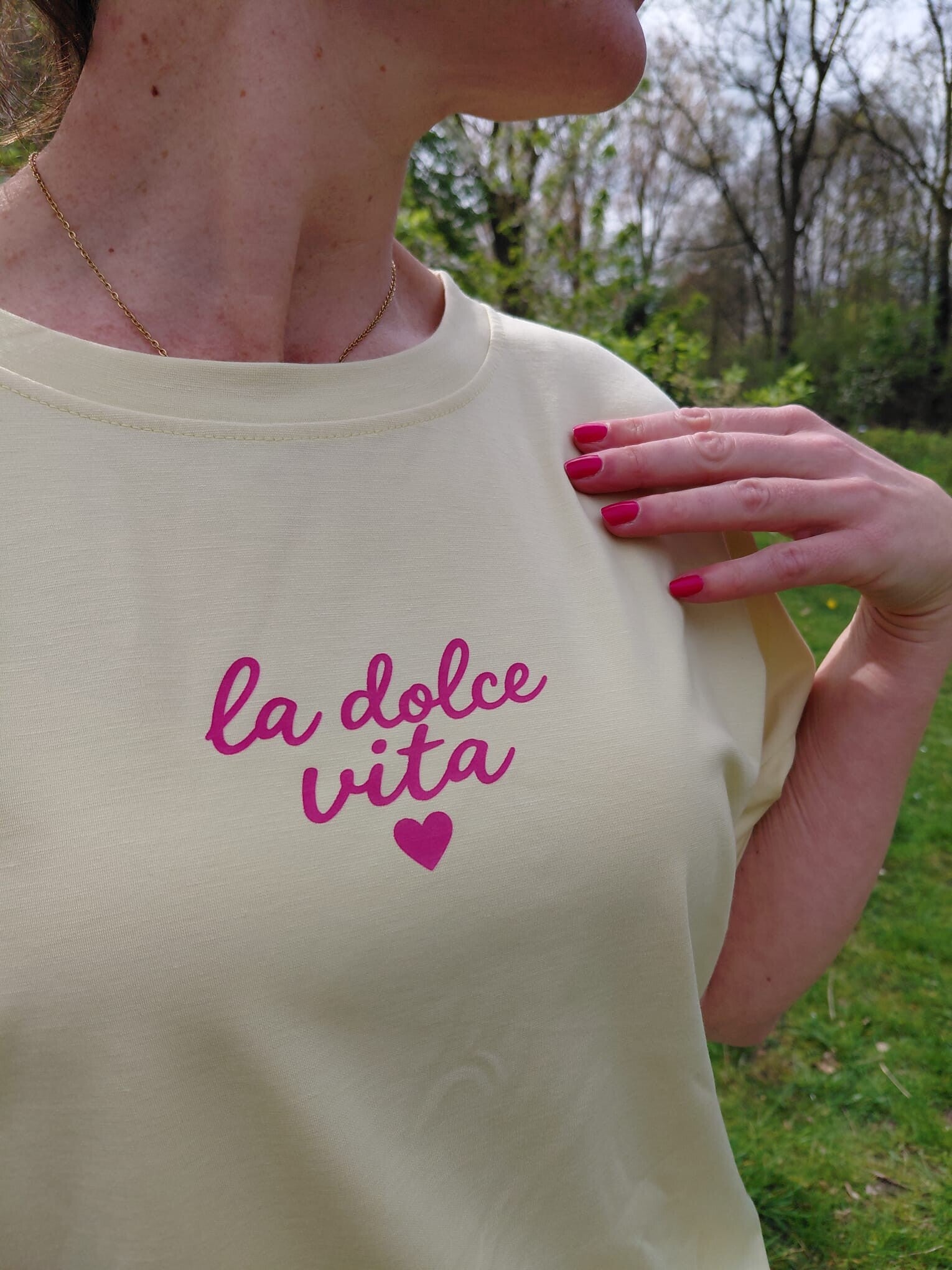 La Dolce Vita T-shirt geel