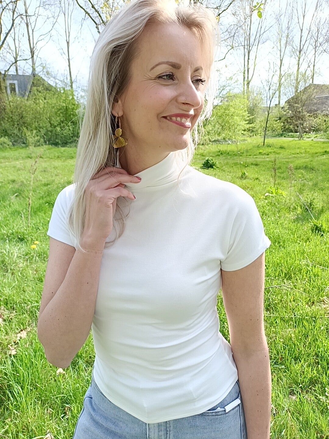 Witte basic met col