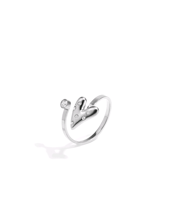 Ring hart zilver