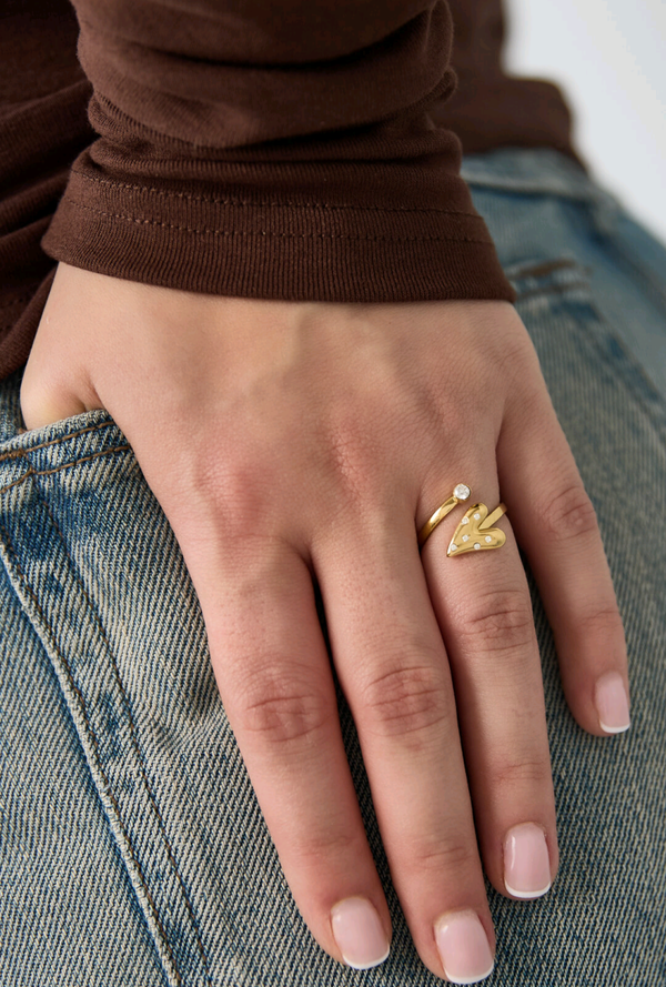 Ring hart goud