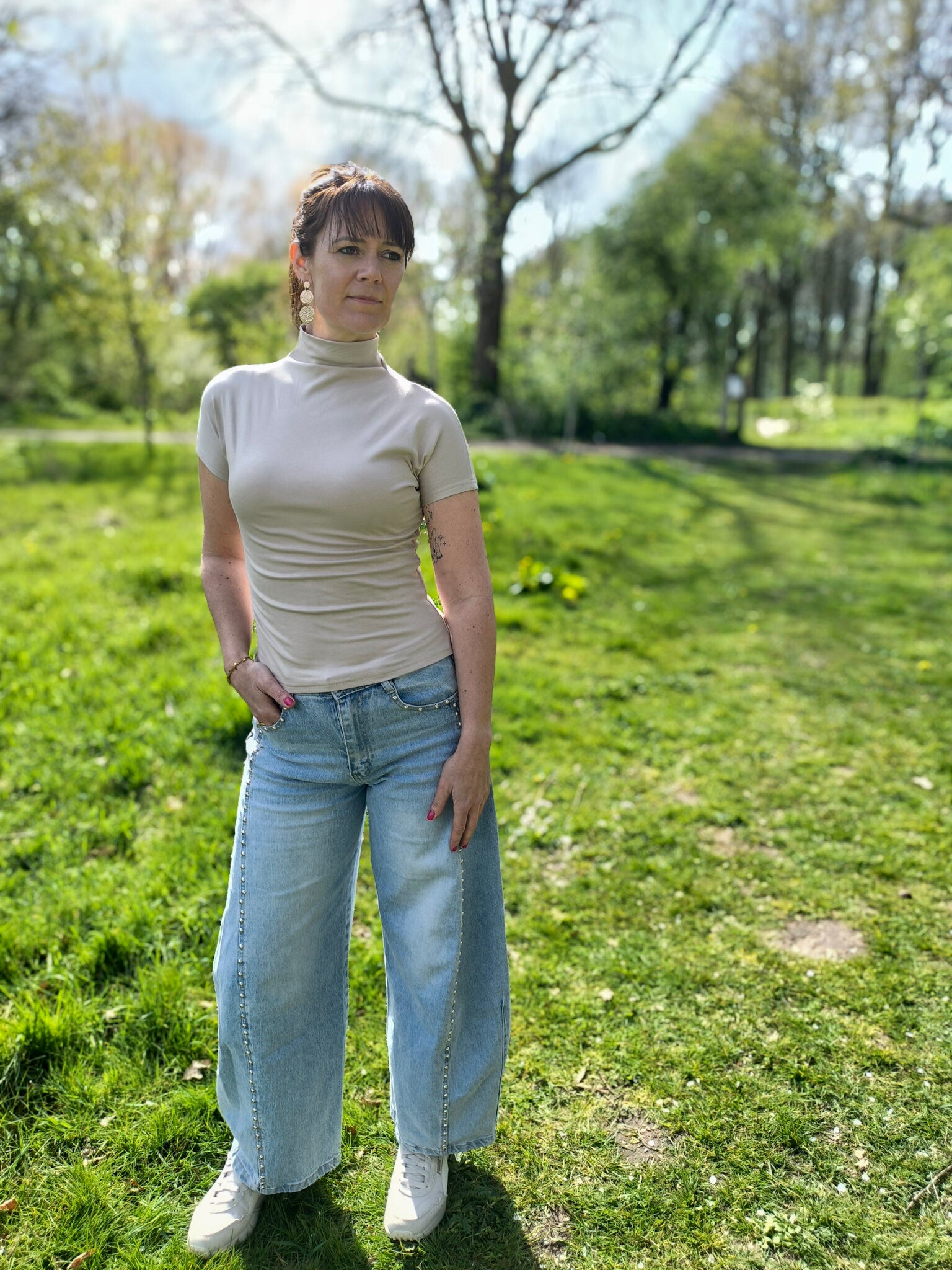 Top met col beige