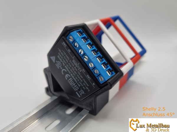 Hutschienenhalter Shelly 2.5 / EM Relais