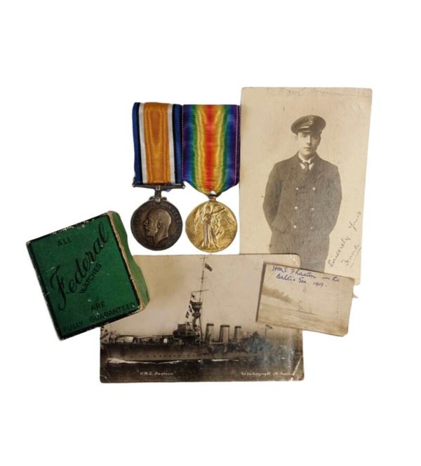 WW1 Royal Navy Medal Grouping Frank Greenhalgh M30609