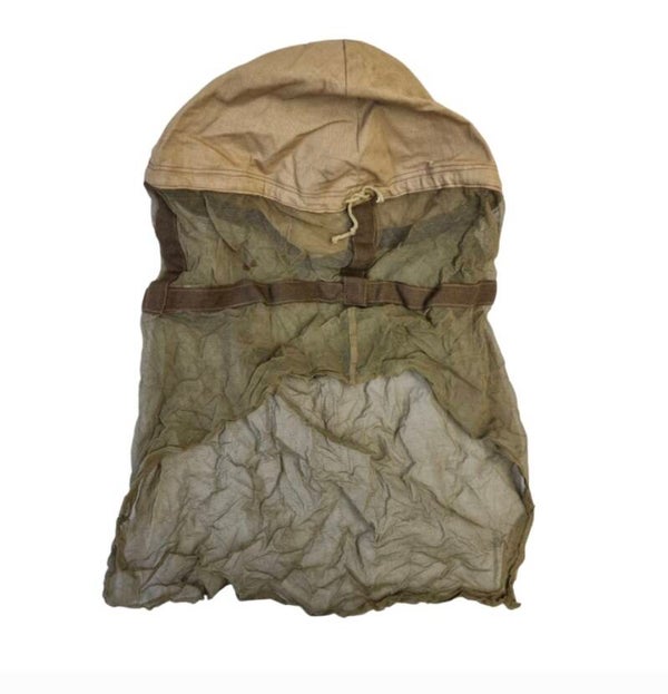 WW2 British Personal Helmet Mosquito Netting Cover 1943