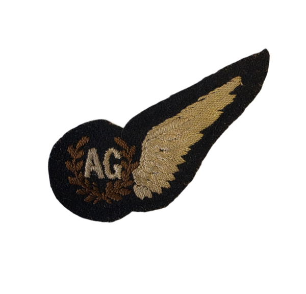Original WW2 RAF Air Gunners 'AG' Half Wing - Flat