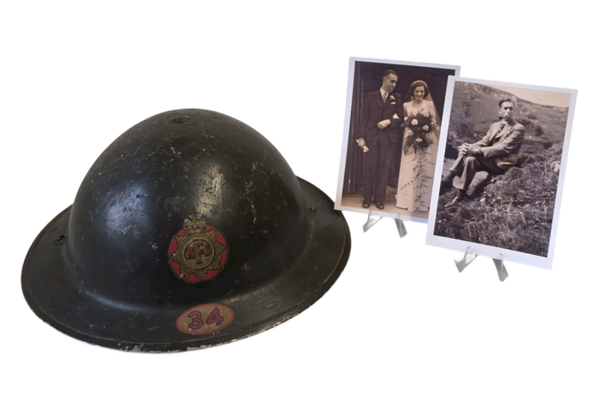 Original WW2 NFS Helmet 34 Ealing, London