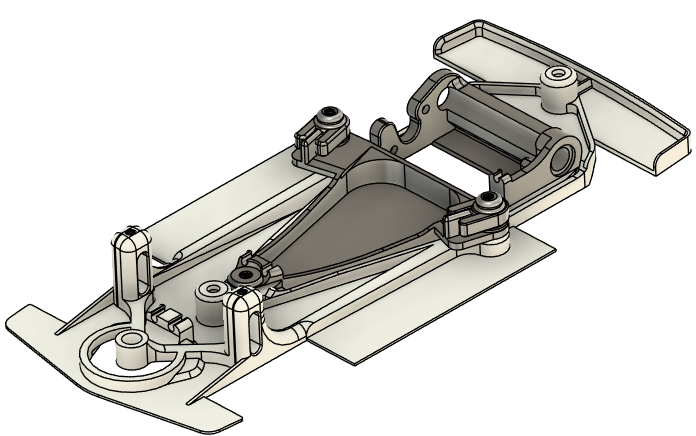 BMW 320 group 5 slot car chassis