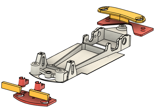 Scalextric Falcon XB 3d printed chassis
