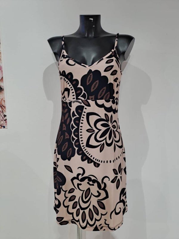 Jurk Angelle Milan Spaghettibandjes - Beige