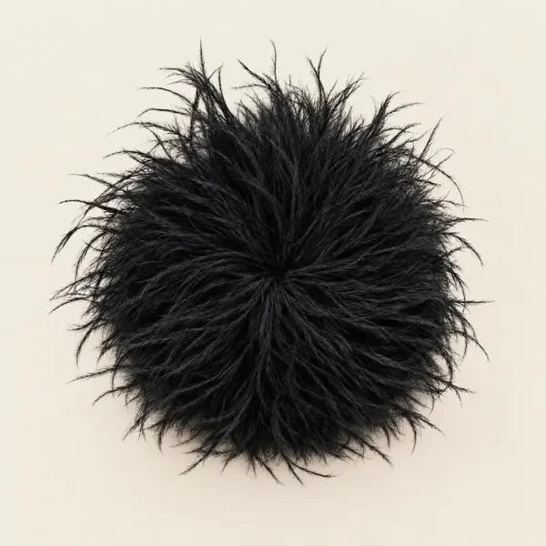 Pluche broche - Zwart
