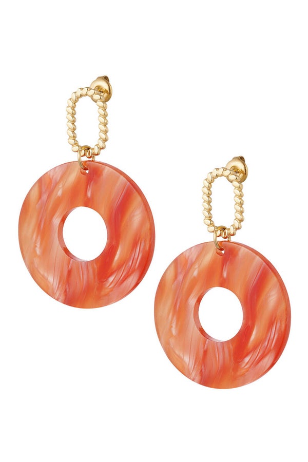 Oorbellen - Oranje/Goud