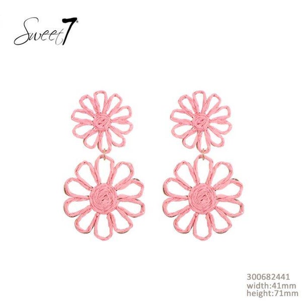 Oorbellen Sweet7 Bloemen - Roze