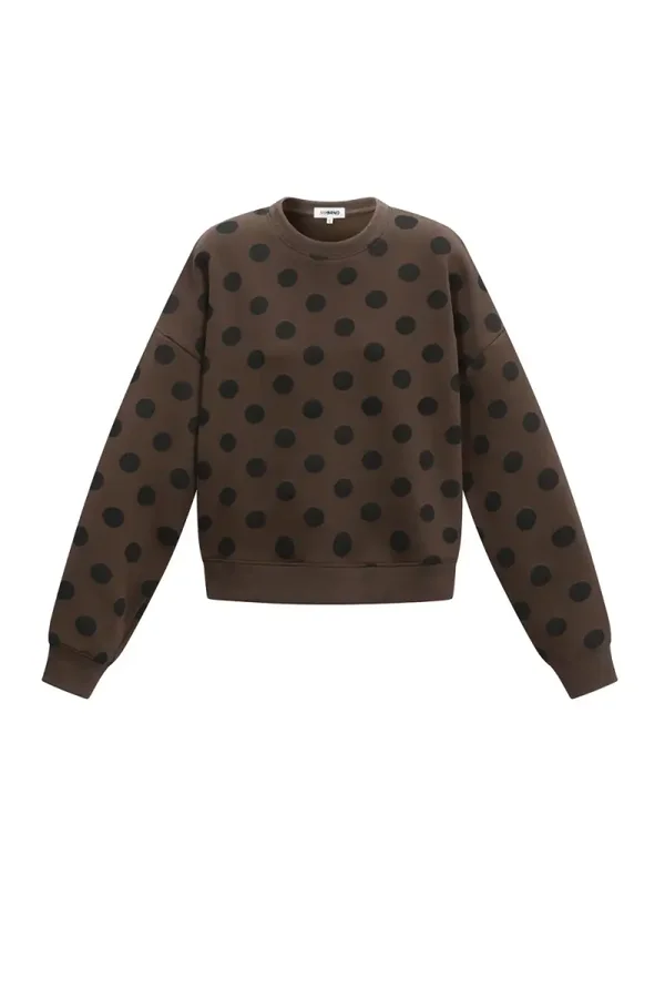 Trui Polkadots - Bruin, zwart
