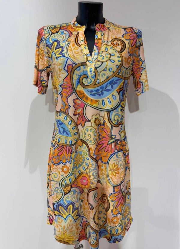 Jurk Angelle Milan Travelstof 1467 - Multicolor