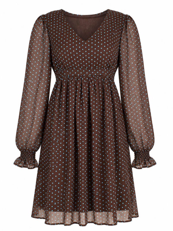 Jurk Azzurro Stip - Bruin, blauw