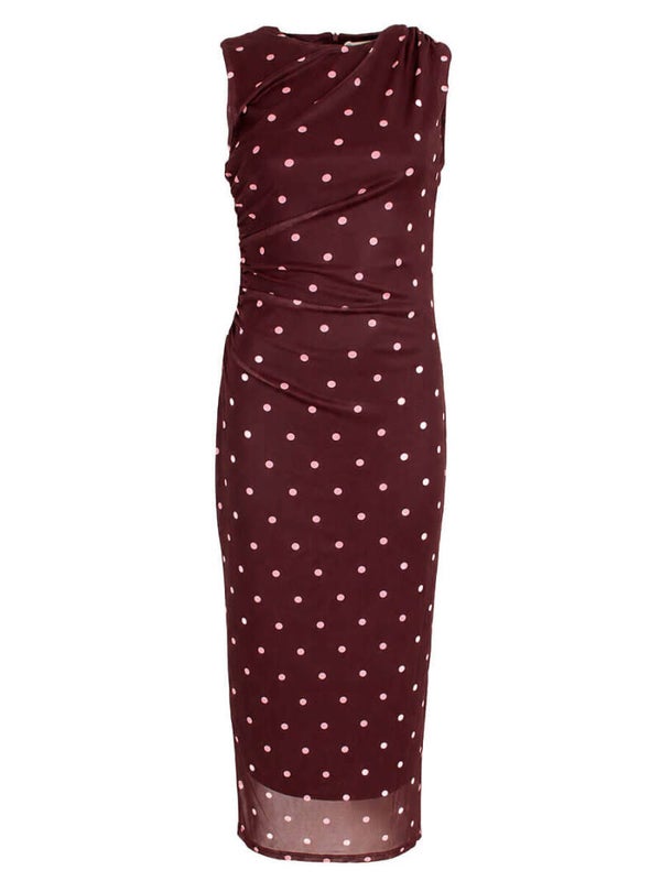 Jurk Azzurro Lang - Bordeaux Rood