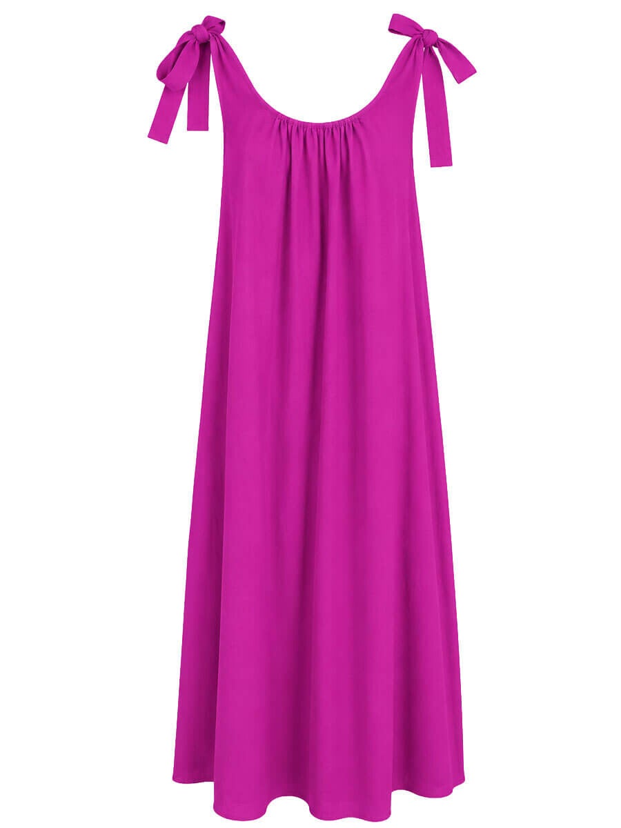 Zomerjurk Azzurro Strik - Magenta