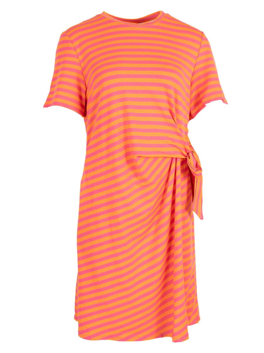 Streepjurk Azzurro - Oranje, roze
