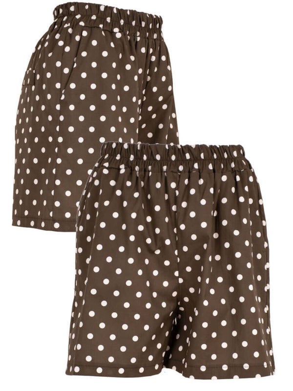 Kort Broekje Azzurro Polkadots - Bruin