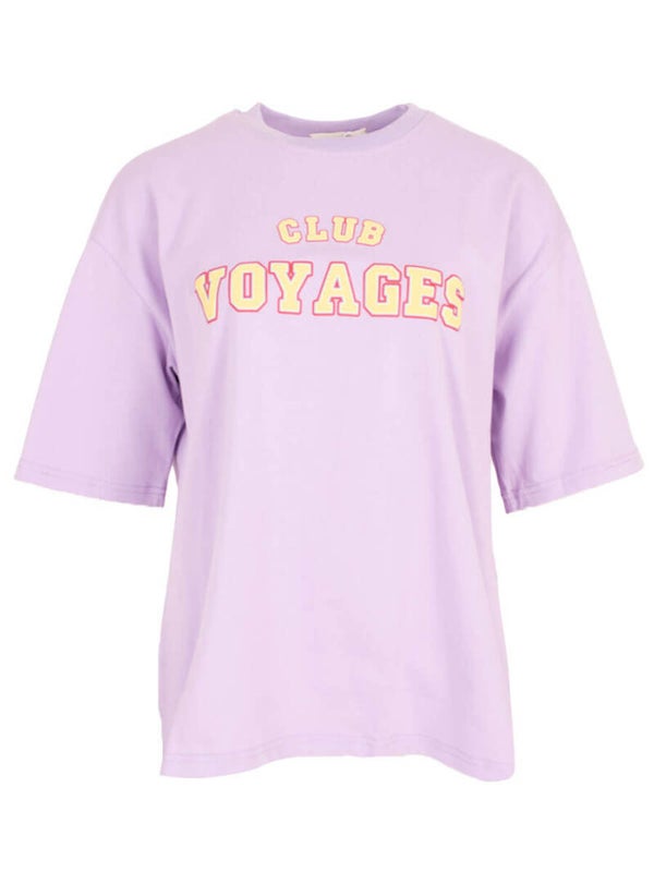 T-Shirt Azzurro 'Club Voyages' - Lila