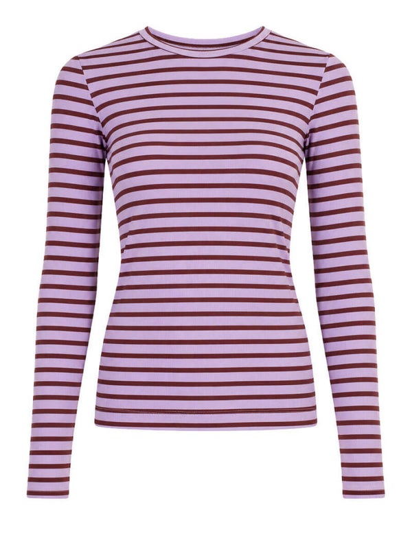 Top Azzurro Streep - Paars