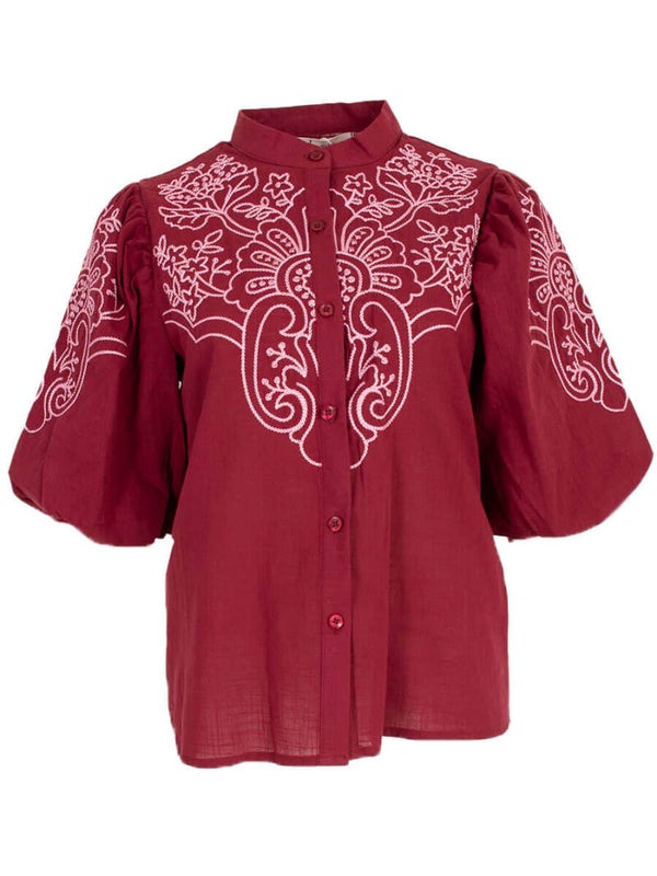 Blouse Azzurro Bo - Bordeauxrood