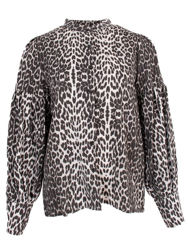 Blouse Azzurro Leopard - Grijs