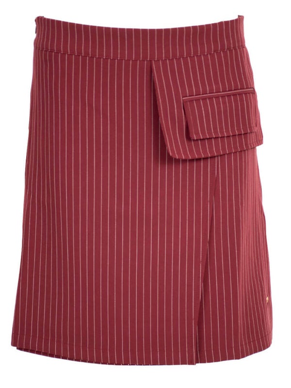 Rok Azzurro Krijtstreep - Rood