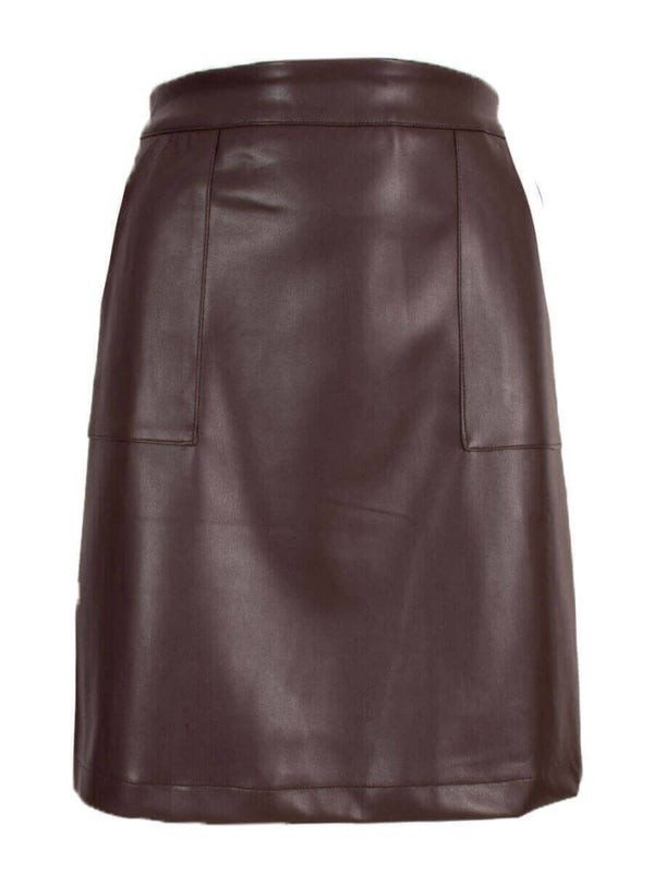 Rokje Azzurro Lina Leatherlook - Bruin