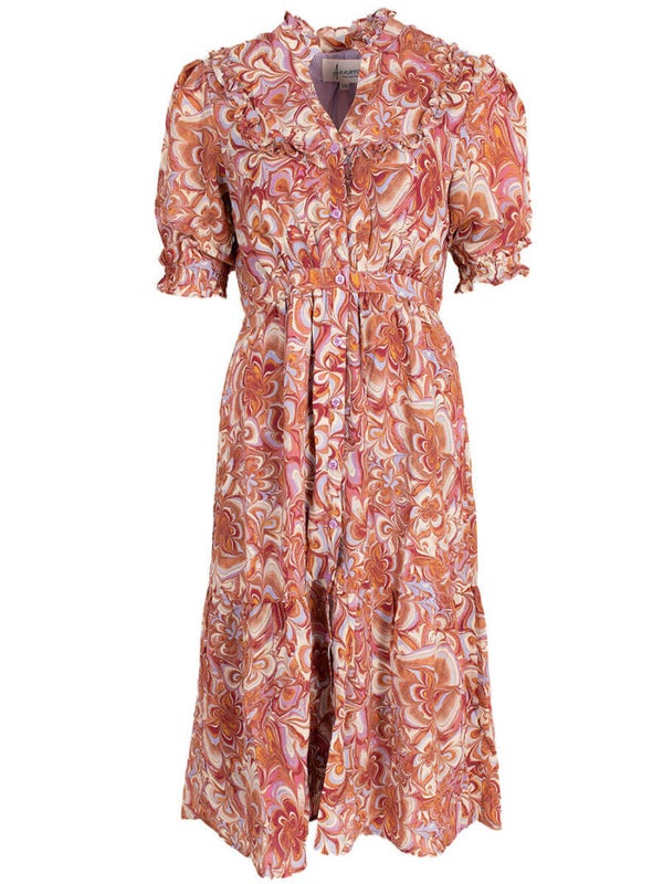 Jurk Azzurro Romantic - Bruin