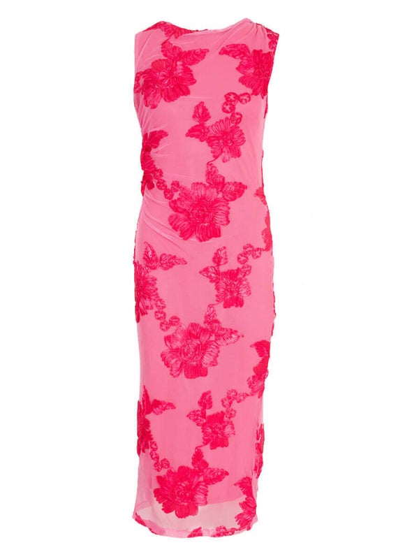Jurk Azzurro Lang Amelie - Fuchsia