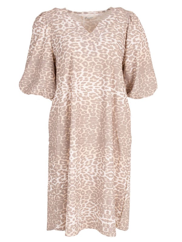 Zomerjurk Azzurro Travelstof Leopard - Beige