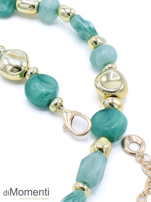 Schakel riem Zara - Aqua Blauw