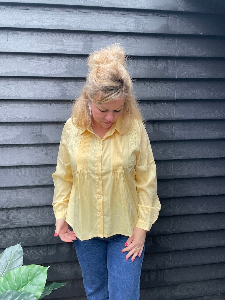 Azzurro Blouse Nina - Geel