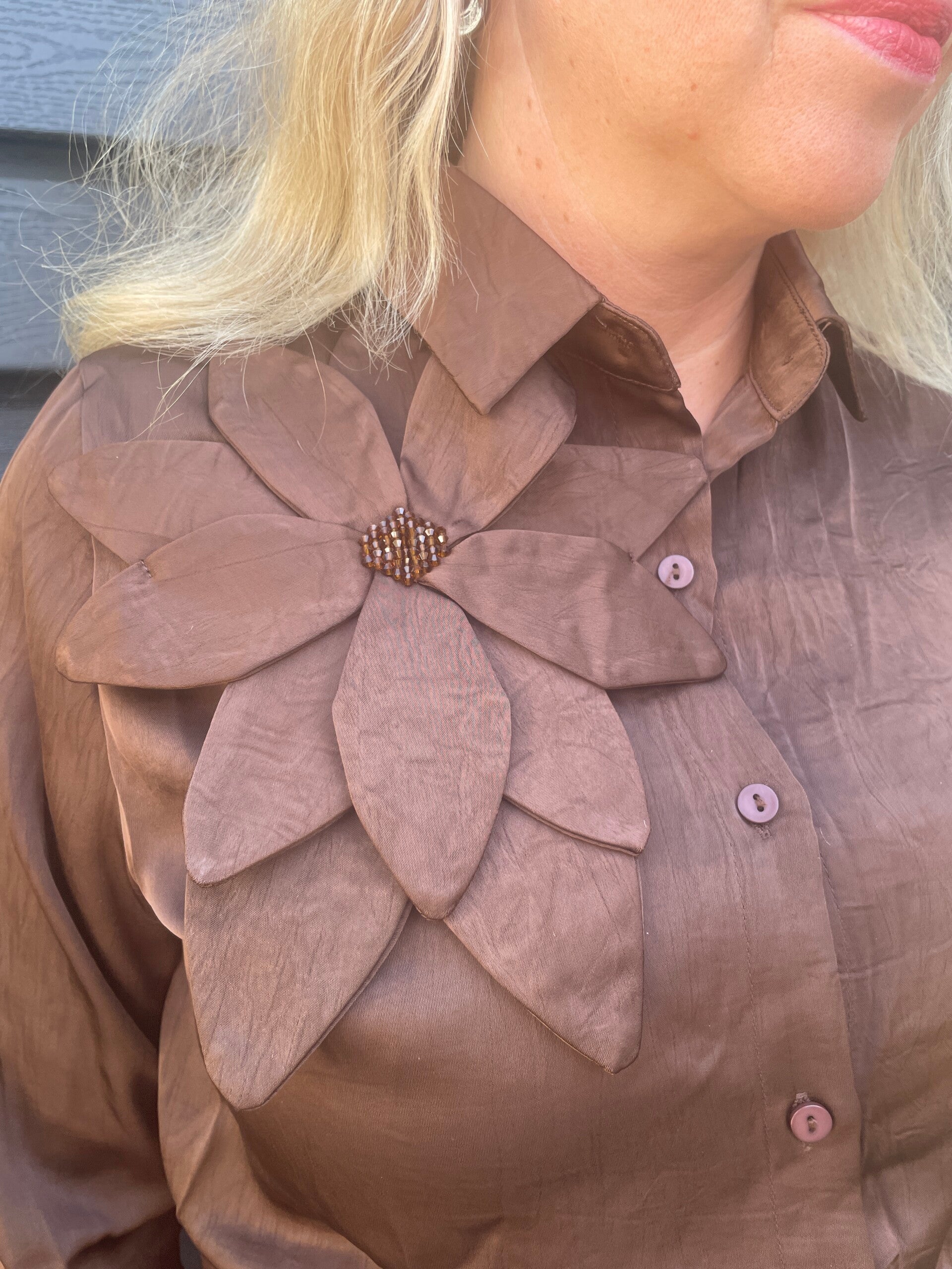 Blouse Orella - Bruin