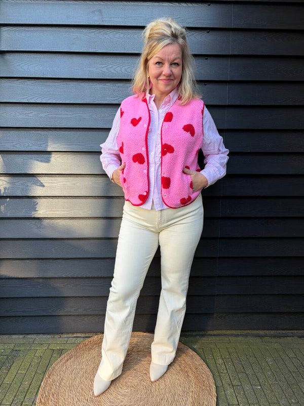 Gilet Azzurro Hart - Roze