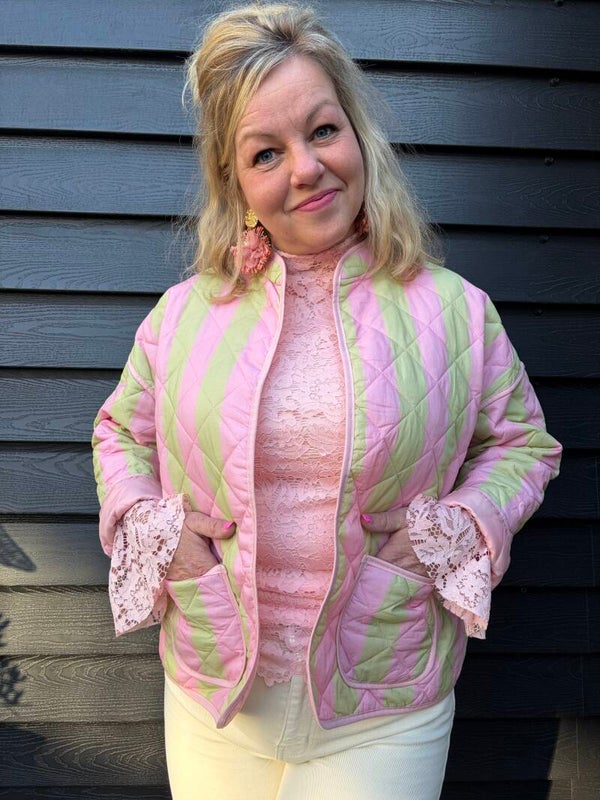 Jasje Streep Azzurro - Roze, groen