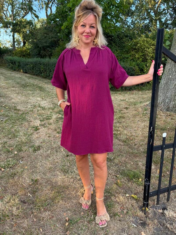Jurk Azzurro Jesse - Bordeaux Rood
