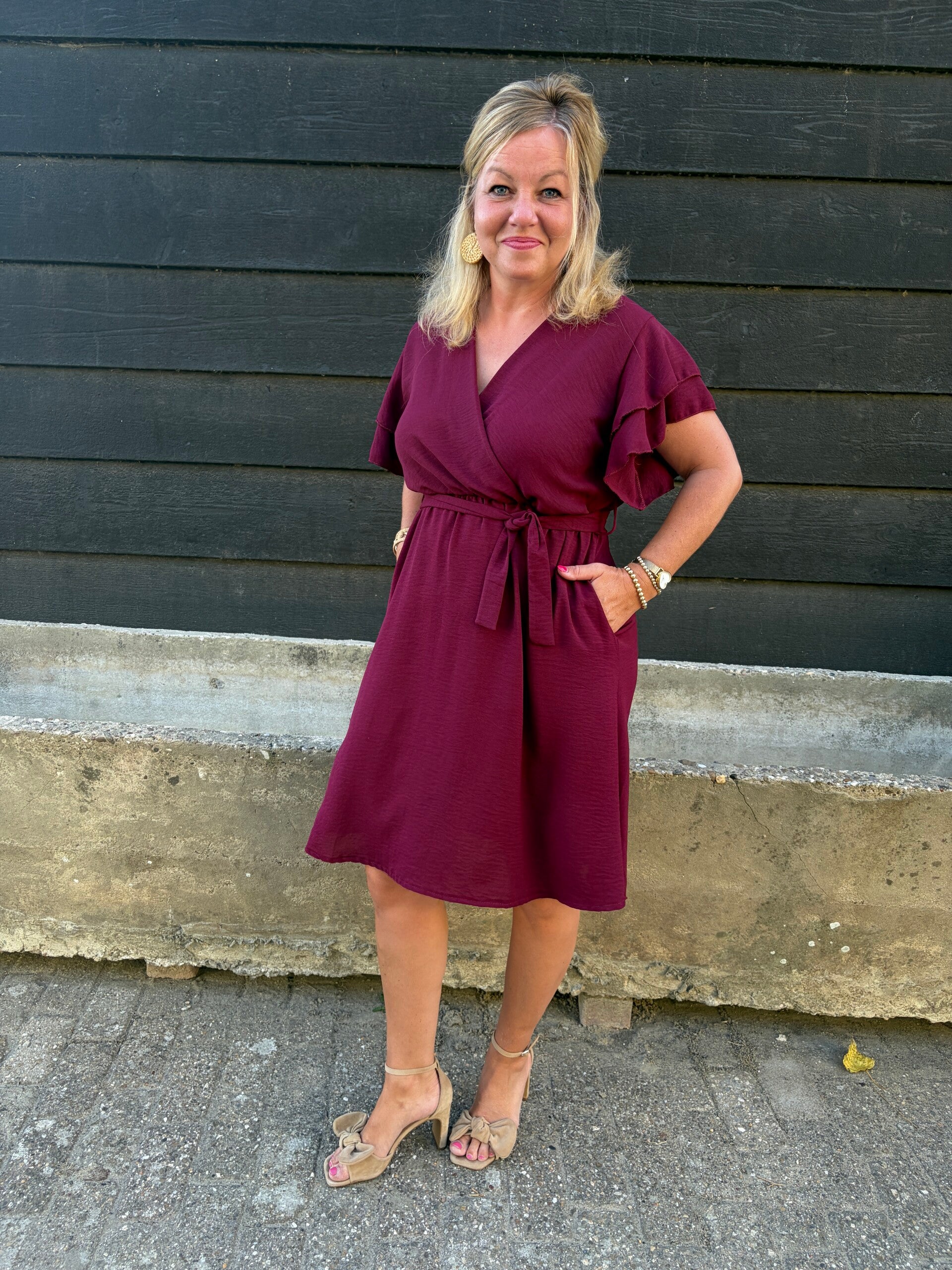 Zomerjurk Azzurro Josh - Bordeauxrood