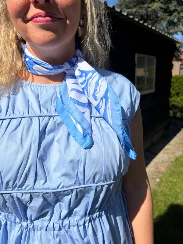 Sjaaltje Zeester - Blauw, wit