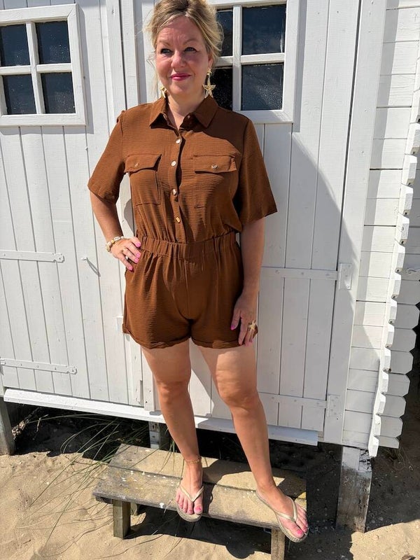 Playsuit Azzurro Nienke - Bruin