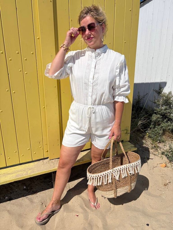 Playsuit Azzurro - Wit
