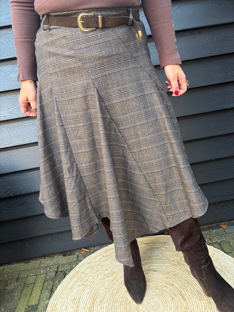 Rok Azzurro Ruit - Bruin